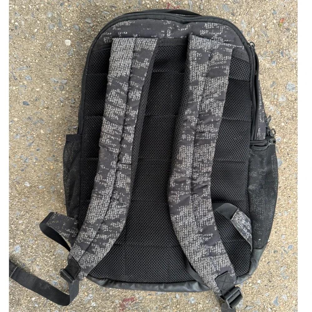 Nike Elemental Backpack Black Grey Graphic Print Swoosh CT4593-010 Mens Womens